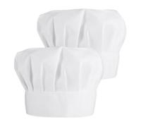 Bosiyrggrl Lot de 2 Toques de Chef Professionnelles, Toque de Chef Ajustable, Toque de Chef en Coton Élastique, Idéale pour la Cuisine, Les Fêtes et la Pâtisserie