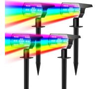Bosiyrggrl Lumière de Jardin Solaire 4 Pièces Étanche pour Extérieur, 56 LEDs, 3 Modes D'Éclairage, Lumières Solaires pour Le Jardin, Spots pour L'Extérieur.