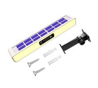 Bosiyrggrl Lumières Solaires Clignotantes Rouges et Bleues, Feux de Signalisation de Construction, Coque Blanche, Lumière Chaude