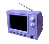 Bosiyrggrl Maison de Poupée, Deuxième Génération, Mini-Télévision Rétro, Jouet de Dessin Animé, Mobilier, Vidéo Jouable