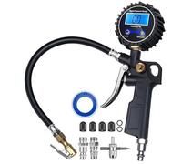 Bosiyrggrl Manomètre de Pression des Pneus Numérique avec Gonfleur de 250 PSI, Connexion pour Voitures, Camions, SUV, Camping-Cars.