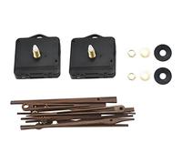Bosiyrggrl MéCanisme de Mouvement de Kit de Moteur D'Horloge à Quartz à Arbre Long 2 PièCes avec Remplacement de PièCes de RéParation D'Horloge en Bois de Noyer de 12 Pouces