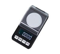 Bosiyrggrl Mini Balance Électronique Portable Noire 50 G 0,001 G, Sac de Haute Précision, Diamant, Pierres Précieuses, Balance Électronique