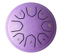 Bosiyrggrl Mini Tambour Creux 4,5 Pouces 8 Tons Tambour Creux Tambour à Langue en Acier Instrument de Percussion Musique pour Enfants Violet