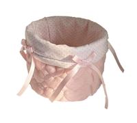 Bosiyrggrl Panier de Rangement en Tissu pour Chambre à Coucher. Organisation du Désordre de la Chambre à Coucher. Panier de Rangement en Tissu Cylindrique Rose.