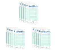 Bosiyrggrl Paquet de 15 Chéquiers D'Invités, Blocs-Notes de Serveur pour Restaurant, Chéquier de Serveur Vert, Carnet de Commande de Restaurant 50 Feuilles/Paquet