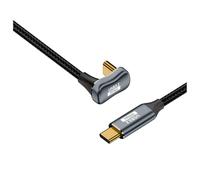 Bosiyrggrl PD 100 W USB C vers Type C Coude OTG Câble de Cordon de Données USB 3.2 Gen 2 10 Gbit/S Synchronisation de Données 5 A Alimentation 4 K60 Hz, A