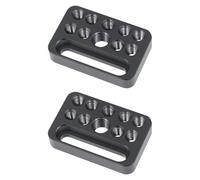 Bosiyrggrl Planche de Pose D'Installation de Connexion avec 2 Plaques de Fromage Multifonctionnelles Présentant des Trous Filetés de 1/4" et 3/8" pour Cages de Caméra.