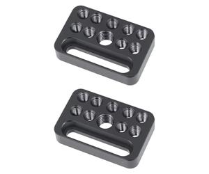 Bosiyrggrl Planche de Pose D'Installation de Connexion avec 2 Plaques de Fromage Multifonctionnelles Présentant des Trous Filetés de 1/4" et 3/8" pour Cages de Caméra.