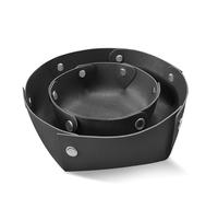 Bosiyrggrl Plateau à en Cuir PU, Plateau de Table de Chevet, Plateau de Bureau, Plateau de Fourre-Tout Décoratif Portable pour Entrée de Bureau, Installation Facile C