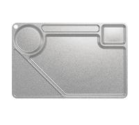 Bosiyrggrl Plateau CAF Vintage en Acier Inoxydable pour, Th, Dessert, 5 Compartiments