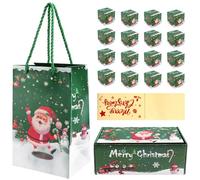 Bosiyrggrl pour Cagnotte de Noël, Explosion de Boîtes pour Argent, Boîte à Argent de Noël pour Cadeau en Espèces à Tirer (Vert, 16 Pièces)