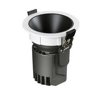 Bosiyrggrl Projecteur LED COB Anti-Éblouissement Profond 25W Dimmable Encastré avec Réflecteur en Aluminium pour L'Éclairage des Maisons et des Magasins 3000K