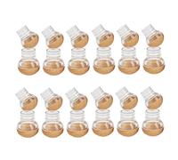 Bosiyrggrl Protecteurs de Sol pour Pieds de Chaise pour en Bois Dur avec Coussinets en Feutre pour Protéger Les Pieds de Meubles en Bois, Tasse 24 Pièces L