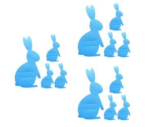 Bosiyrggrl Sac de Rangement pour Couverts Ensemble de Couverts Lapin de Pâques Sac à Couteaux et Fourchettes Joyeuses Pâques Accessoires de Vaisselle Décoratifs Bleu