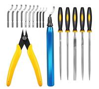 Bosiyrggrl Set D'Outils de Débourrage pour Impression 3D avec Lame en Acier, 11 Pièces, Enlèvement de Bavures, 5 Pièces de à Aiguille, 1 Pièce de Coupe- Micro Incluse.