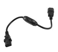 Bosiyrggrl Special PDU Câble De Cordon d'alimentation, Iec 320 C14 À C13 avec Interrupteur Marche/Arrêt 30Cm Noir