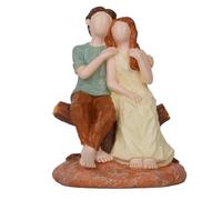 Bosiyrggrl Statue de Couple Amoureux de la Saint-Valentin Couple Romantique Ornements en Résine Cadeau Commémoratif de la Saint-Valentin