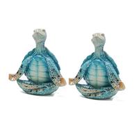 Bosiyrggrl Statues de Yoga Méditant de Tortue de Mer, pour Bureau, Chambre à Coucher, Pièce et Décoration de Fête - Statue de Tortue Côtière pour Un B Spirituel