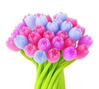 Bosiyrggrl Stylos en Forme de Tulipe Changeant de Couleur pour L'École, 50 Pièces de Stylos à Encre Gel en Gros pour Cadeaux D'Anniversaire.
