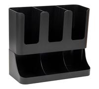 Bosiyrggrl Support de Gobelet en Papier Jetable, Boîte de Rangement Multi-Usages, Boîte de Rangement pour Pailles de Café Multi-Fonction Noire.