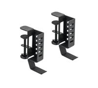 Bosiyrggrl Support Vertical Ordinateur Portable Côté Bureau, Bureau pour Ordinateur Portable sans Perçage, Support D'Ordinateur Portable Suspendu pour Côté Bureau, Pince sur Bureau Noir