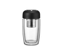 Bosiyrggrl Tasses en Verre Anti-Brûlure Double Épaisseur, Séparation Magnétique du Thé, de Bac à Thé, Tasse Étanche et Étanche 320ML,B
