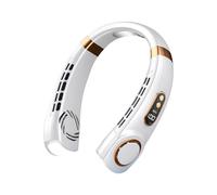 Bosiyrggrl Ventilateur de Cou Portable, Ventilateur Mains Personnel Rechargeable, Ventilateur sans Lame Réglable pour Travailler, Bureau Blanc