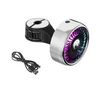 Bosiyrggrl Ventilateur de Refroidissement de Banquette Arrière avec Lumières LED Colorées, Mini Ventilateur de Voiture Réglable par USB pour Un Flux d'air Amélioré