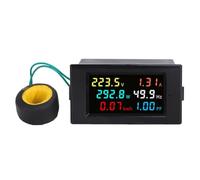 Bosiyrggrl Wattmètre Numérique LCD 100 A CA 200 V-450 V avec Affichage de la Tension, Du Courant et de la Fréquence. Compteur D'Énergie