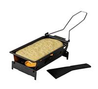 Boska Appareil Raclette 2 personnes Milano - Appareil a Raclette Lampe de Tee - Manche en Plastique Robuste avec Spatule [Louez des Gourmandises avec du Fomage Fondu ou des Légumes Grillés]