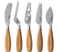 Boska Käsemesser-Set Oslo+ S 5-tlg., Edelstahl, Eichenholz, Braun, 320375
