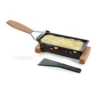 Boska Partyclette® ToGo Oslo/Set à raclette/Pratique à apporter/Spatule compris/Noir/Brun / 32,4 x 8,7 x 11,4 cm