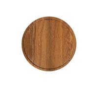 Boska Planche à pizza Friends M / Planche de service en bois de chêne / Pizza, tapas et autres aliments / Goulotte de récupération pratique / Marron / ⌀ 29 cm