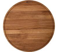 Boska Planche à Pizza Friends XL / Assiette à Pizza / Bois de Chêne / ⌀40cm / Plaque à Pizza Ronde avec Gouttière Pratique / Aussi pour le Petit Déjeuner, Déjeuner et Dîner
