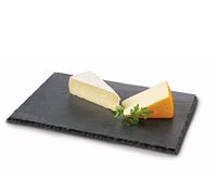Boska Planche de Présentation Ardoise L/Dotée de petits pieds antidérapants/Possibilité d'écrire dessus/Lavable au lave-vaisselle/Noir / 33 cm