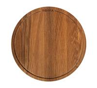 BOSKA Plateau à Pizza Friends L/Planche de présentation de chêne/Pizza, tapas et d'autres nourritures/Tranchée pratique/Brun / ⌀ 34 cm