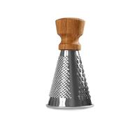 Boska Râpe de table Mini Oslo/Râpe à Fromage / 3 côtés différents/Design fonctionnel/Brun/Argenté / 15 cm
