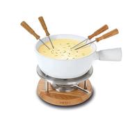 Boska Service à fondue Bianco - appareil à fondue - Lavable au lave-vaisselle - snack pour 8 personnes- pour 875 grammes de Fromage fondu - 1,3 L contenu