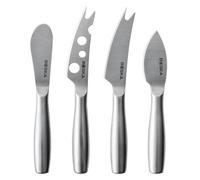 BOSKA Set de Couteaux à Fromage Mini Copenhagen / 4 petits couteaux à fromage/Pour chaque type de fromage/Acier inoxydable/Argenté / 14,5 x 2 x 0,9 cm