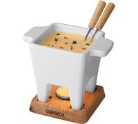 Boska Tapas Fondue Bianco - Petit service à fondue - Pour fondue au fromage et sauces chaudes - Service à fondue - Avec lampe à thé - Pour 1 à 2 personnes - 300 ml