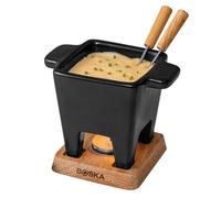 Boska Tapas Fondue Nero - Pour 2 personnes - Capacité de 300 ml - Fourchettes à fondue incluses - Convient au micro-ondes et au lave-vaisselle