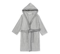 BOSKIMO KIDS - Peignoir Enfant & Adolescent 100% Coton OEKO-TEX | Unisexe, Doux, Brodé, avec Capuche & Poches (FR/ES, Âge, 16 ans, Taille normale, Parker Gris)