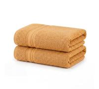 BOSKIMO Lot de 2 serviettes de bain en coton et polyester à séchage rapide Couleurs vives 6 couleurs vives