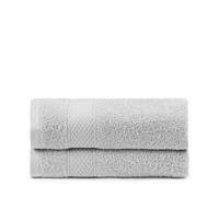 BOSKIMO Set de Serviettes de Bain en Coton de Haute qualité, Grande Serviette de Bain, Serviette à Main, Serviette de Douche, 100% Coton, 450 g (Gris, Pack 2-70x140)