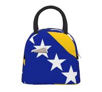 Bosnia and Herzegovina Emblème National Sac Isotherme Repas Portable Boîte À Déjeuner Voyage Grande Tote Réutilisable Pour Femmes Hommes Enfants École Extérieur Pique-Nique