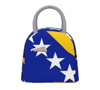 Bosnia and Herzegovina Emblème National Sac Isotherme Repas Portable Boîte À Déjeuner Voyage Grande Tote Réutilisable Pour Femmes Hommes Enfants École Extérieur Pique-Nique