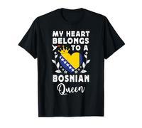 Bosnian Queen Bosnian Wife Girlfriend Bosnia Flag T-Shirt