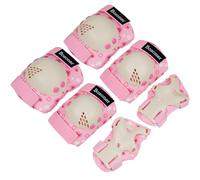 BOSONER Genouillères pour enfants : protections genoux et coudières Équipement de protection pour rollers, scooters, vélos, patins à roulettes (cœur rose, M (6-15 ans))