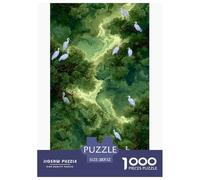 Bosquet d'Aigrettes Brumeux Jeux De Puzzle 52x38cm/1000pcs, - Jeux Relaxants & Éducatifs, Créatifs & Décoratifs, Excellent Cadeau pour Adolescents